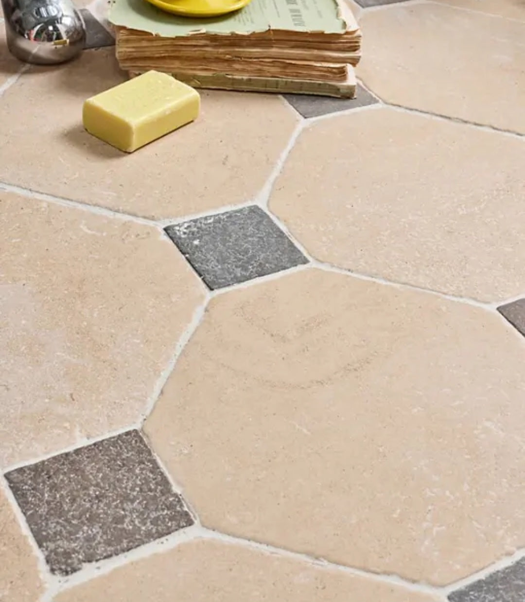 Lacock Limestone Heritage Finish Octagons & Hazlebury Cabochons