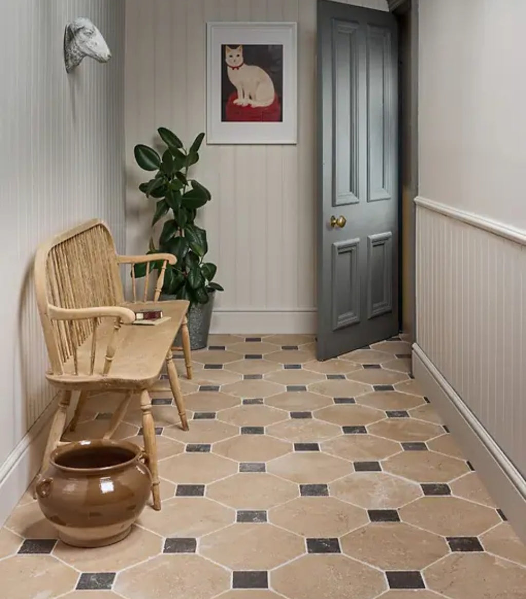 Lacock Limestone Heritage Finish Octagons & Hazlebury Cabochons